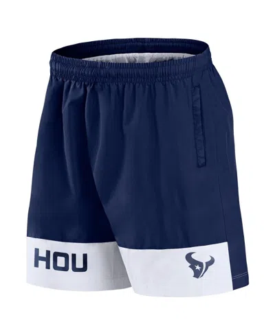 Fanatics Men's Navy Houston Texans Elements Shorts In Blue