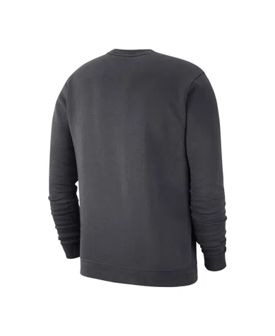 Nike Men's Anthracite Wnba Logo Woman Club Fleece Pullover Sweatshirt In Black