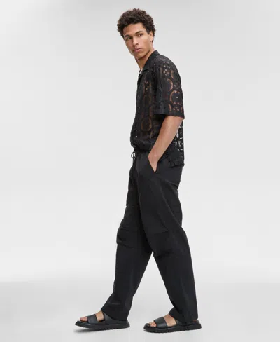 Mode Of One Men's Regular-fit Stretch Ripstop Parachute Pants, Exclusively At Macy's In Black