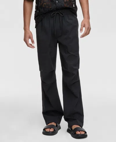 Mode Of One Men's Regular-fit Stretch Ripstop Parachute Pants, Exclusively At Macy's In Black