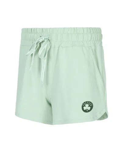 Concepts Sport Women's 2-piece Light Green Boston Celtics Elevation Tri-blend Long Sleeve T-shirt And Shorts Set In Green