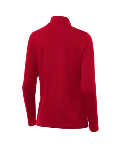 Antigua Scarlet Ohio State Buckeyes Reprocess Quarter-zip Top In Red