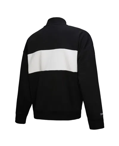 Mitchell & Ness Women's Black San Francisco 49ers Quarter-zip Jacket In Black