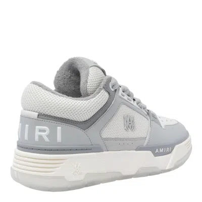 Amiri Grey Low Top Sneakers With Logo Detail In Tech Fabric And Leather Man In Gray
