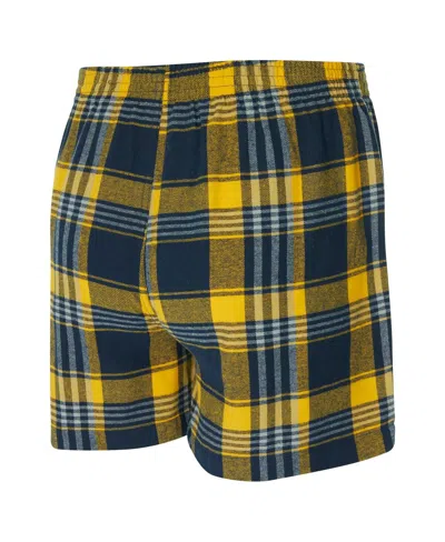 Concepts Sport Men's Navy Denver Nuggets Region Flannel Boxer Shorts In Multi