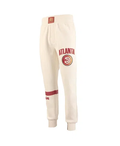 Two Hype X Nba Men's Cream Atlanta Hawks Culture Hoops Collection Premium Jogger Pants