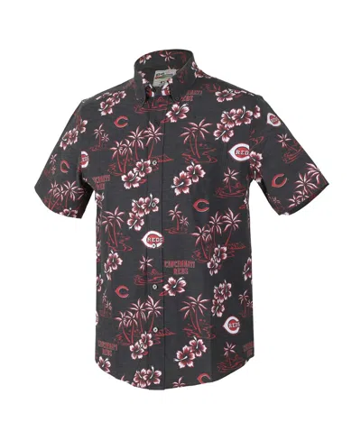 Reyn Spooner Men's Black Cincinnati Reds Kekai Performance Button-up Shirt In Black
