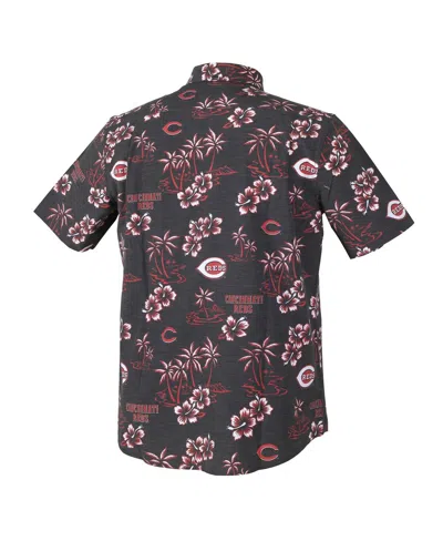 Reyn Spooner Men's Black Cincinnati Reds Kekai Performance Button-up Shirt In Black