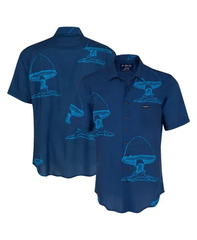 Section 119 Men's Blue The Allman Brothers Band Large Mushroom Button-down Shirt In Blue