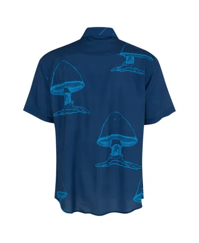 Section 119 Men's Blue The Allman Brothers Band Large Mushroom Button-down Shirt In Blue