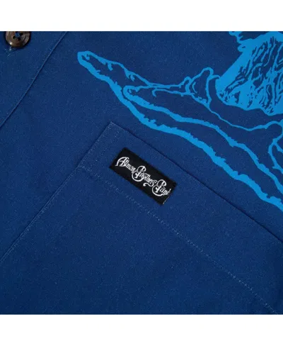 Section 119 Men's Blue The Allman Brothers Band Large Mushroom Button-down Shirt In Blue