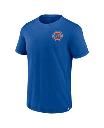 Fanatics Men's Royal New York Knicks Slub Team T-shirt In Blue