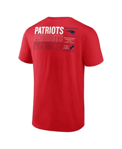 Fanatics Men's Red New England Patriots Repeat Stats T-shirt In Red