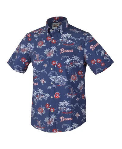 Reyn Spooner Men's Blue Atlanta Braves Kekai Button-down Shirt In Blue