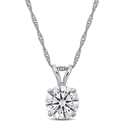 Created Forever 2ct Tw Lab-grown Diamond Solitaire Pendant With Chain In 14k White Gold - 17 In