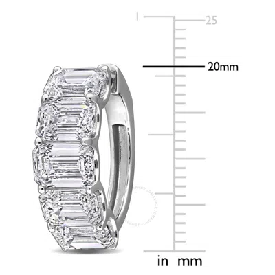 Created Forever 10ct Tw Octagon Cut Lab-grown Diamond Hoop Earrings In 14k White Gold