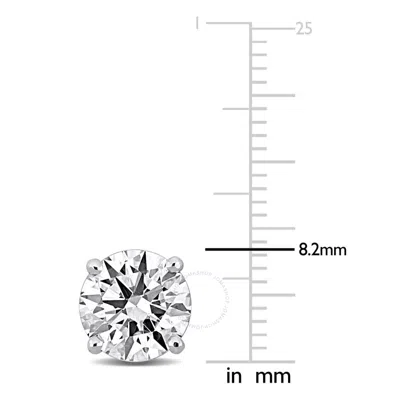 Created Forever 4ct Tw Lab-grown Diamond Solitaire Martini-style Stud Earrings In 14k White Gold