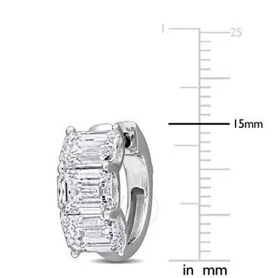 Created Forever 6ct Tw Octagon Cut Lab-grown Diamond Hoop Earrings In 14k White Gold