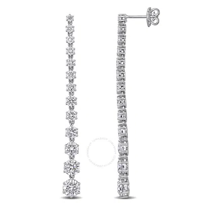 Created Forever 5 1/3ct Tw Lab- Grown Diamond Graduated Drop Earrings In 14k White Gold