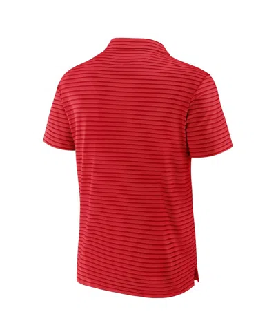 Fanatics Men's Red Wisconsin Badgers Victory Calls Stripe Polo Shirt In Red