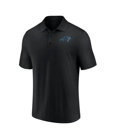 Fanatics Men's Black Carolina Panthers Polo Shirt In Black