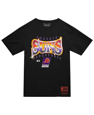 Mitchell & Ness Black Phoenix Suns Worldwide Collection Glow Up T-shirt In Black