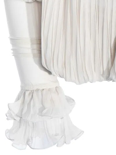 Blumarine White Silk Chiff Blouse