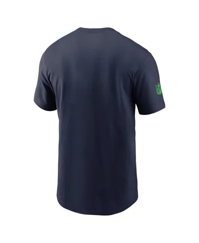 Nike College Navy Seattle Seahawks Sideline Performance T-shirt In Blue