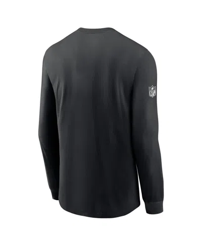 Nike Black New York Jets Sideline Performance Long Sleeve T-shirt In Black