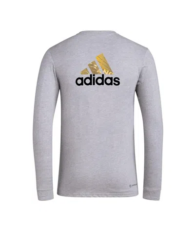 Adidas Originals Men's Heather Gray Lafc Local Pop Aeroready Long Sleeve T-shirt In Gray