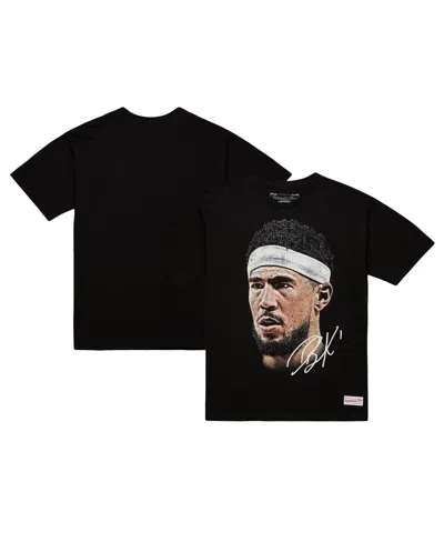 Mitchell & Ness Men's And Women's Black Devin Booker Nba Real Big Face Player T-shirt In Black