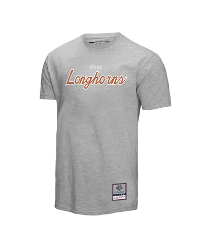 Mitchell & Ness Gray Texas Longhorns Elite Script T-shirt In Gray