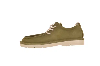 Pànchic Panchic Olive Suede Sneakers With Tapered Silhouette In Green