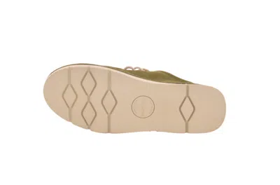 Pànchic Panchic Olive Suede Sneakers With Tapered Silhouette In Green