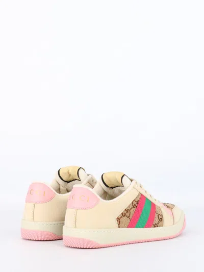 Gucci Screener Sneakers With Web Motif In Multi