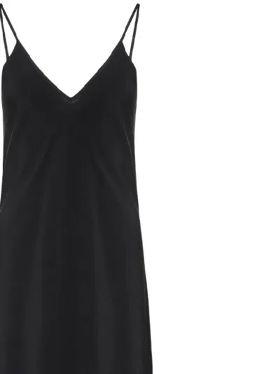 Mm6 Maison Margiela Mm6 By Maison Margiela Three Way Silk Dress With Deep V-neckline In Black