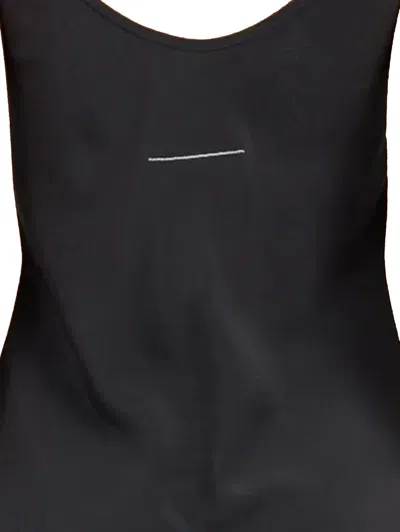 Mm6 Maison Margiela Mm6 By Maison Margiela Three Way Silk Dress With Deep V-neckline In Black