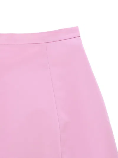 Blumarine Duchesse High-rise Satin Maxi Skirt In Pink