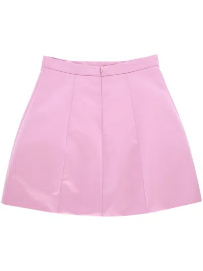 Blumarine Duchesse High-rise Satin Maxi Skirt In Pink