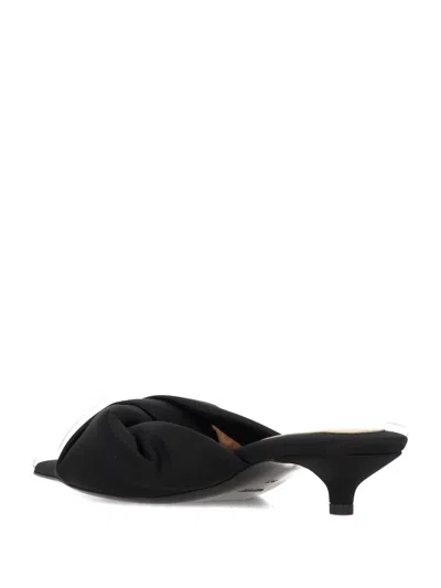Carven Knotted Front Sandals With 3.5cm Heel In Black