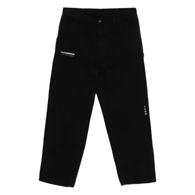 Carhartt Wip Og Single Knee Graphic Trousers In Black