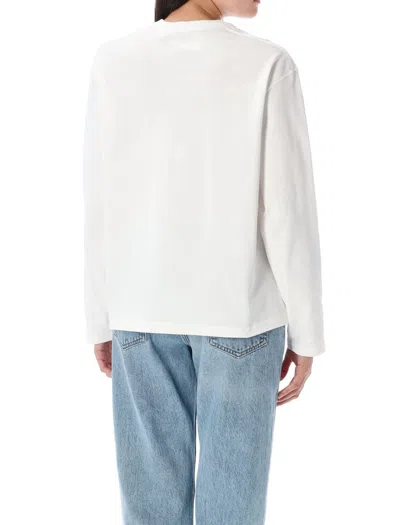 Polo Ralph Lauren Long Sleeve Crew Neck Top In White