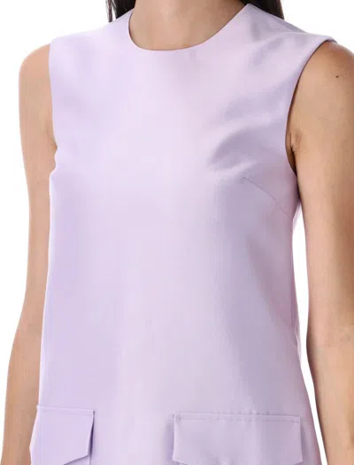 Self-portrait Taffeta Shift Mini Dress In Purple