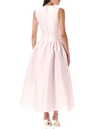 Self-portrait Taffeta Tailored Midi Dress In Pink