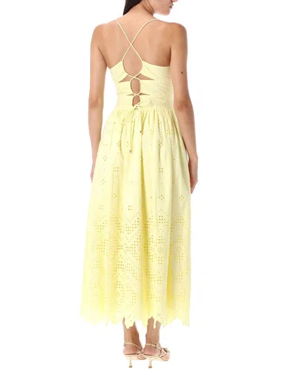 Self-portrait Cotton Dress - Women's - Cotton In Yellow