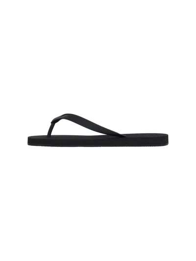 Balenciaga Heeled Sandals With Flat Sole And Open Toe In Black