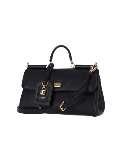 Dolce & Gabbana Black My Sicily Handbag In Black
