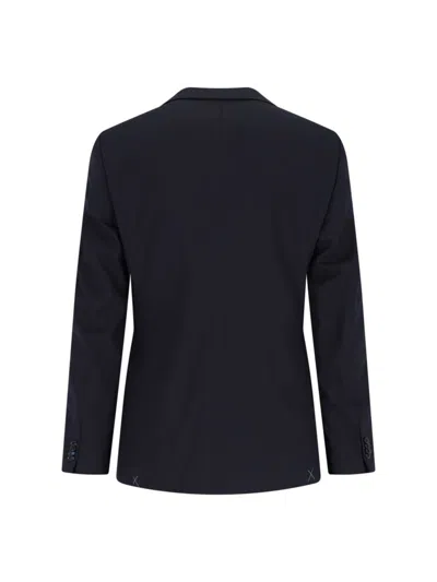 Giorgio Armani Navy Virgin Wool Tailored Suit In Blue