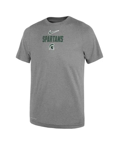 Nike Toddler Heather Gray Michigan State Spartans Legend Slogan Performance T-shirt In Gray