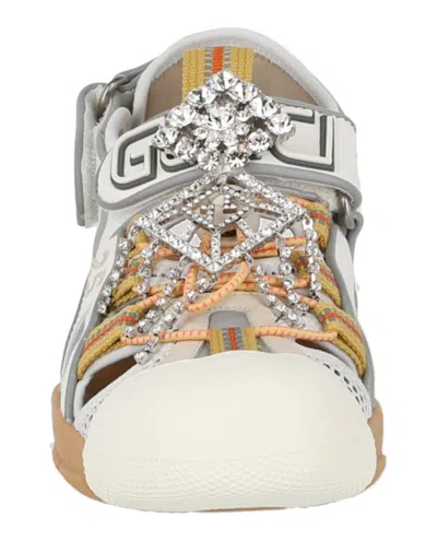 Gucci Mesh Fabric Tinsel Sport Sandals In Neutral